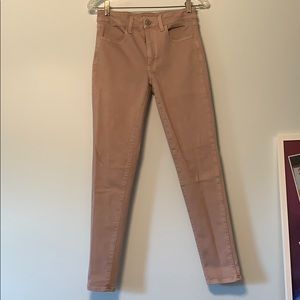 Pink/ tan American Eagle skinny jeans